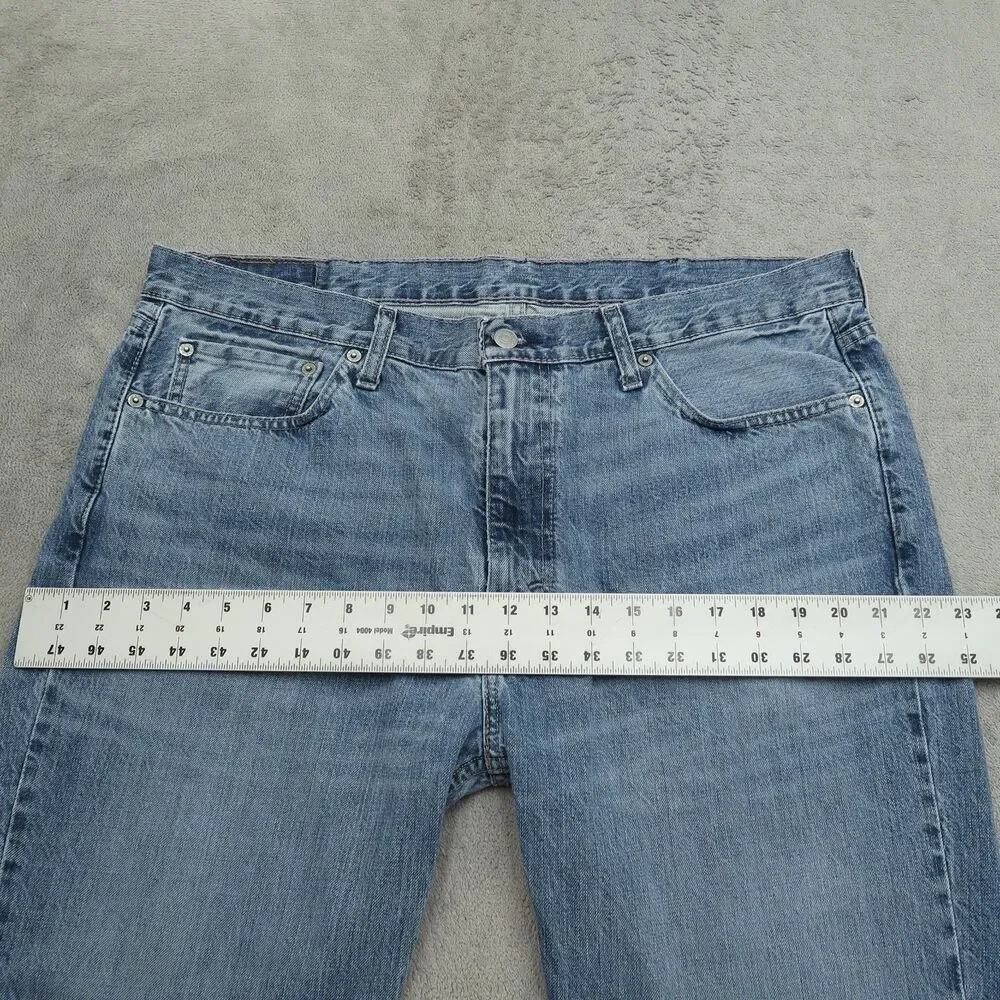 Levi's 514 Jeans Mens Size 38x30 Blue Straight Fit 100% Cotton Denim Stone Wash